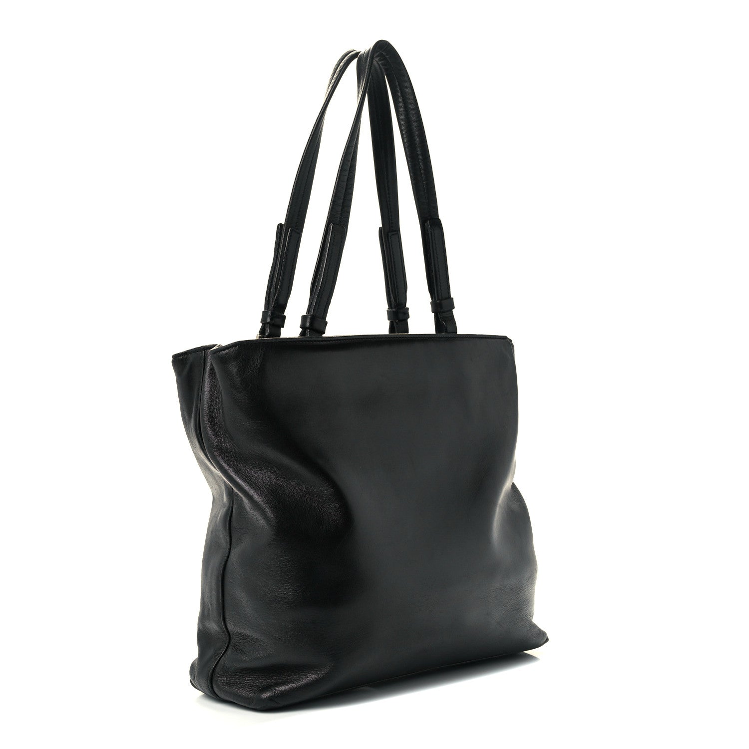 Prada Vitello Daino Shopping Tote Black 2 of 9