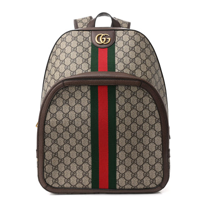Gucci GG Supreme Monogram Medium Ophidia Day Backpack Brown 1 of 11