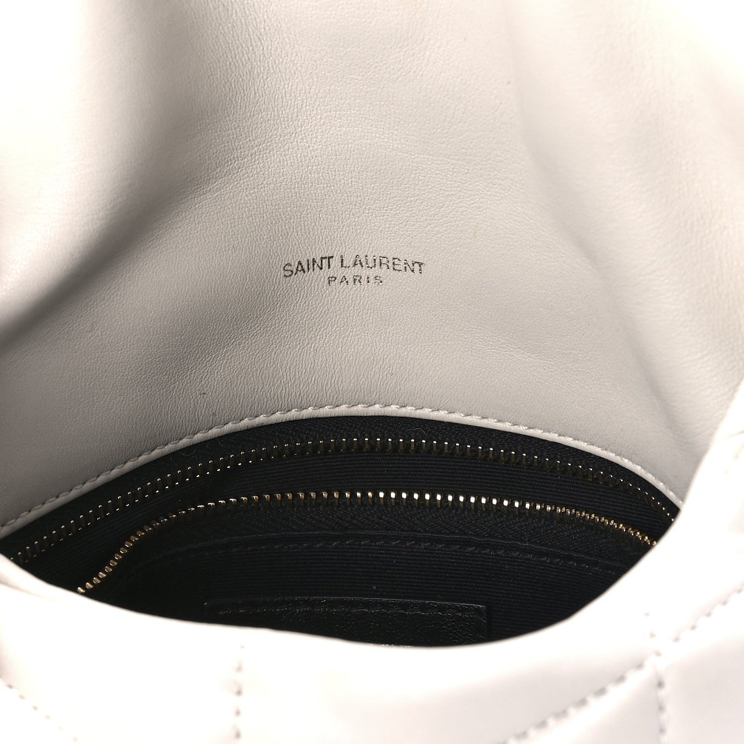 Saint Laurent Lambskin Quilted Toy Loulou Puffer Monogram Chain Satchel Crema Soft 6 of 12