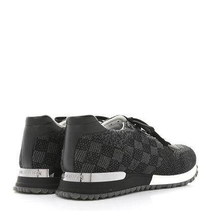 Louis Vuitton Calfskin Damier Run Away Sneakers 9.5 Graphite 4 of 8