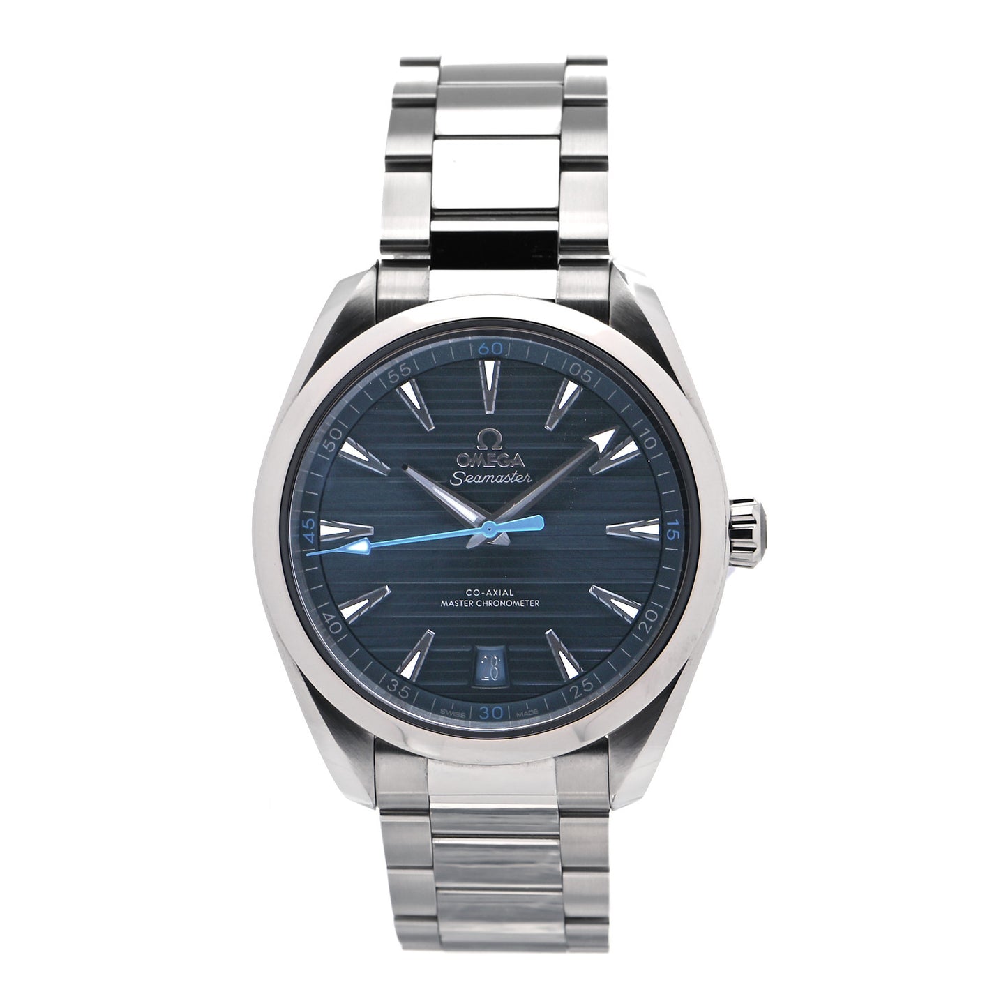 Stainless Steel 41mm Seamaster Aqua Terra Co-Axial Master Chronometer Automatic Watch Blue 120.10.41.21.03.002