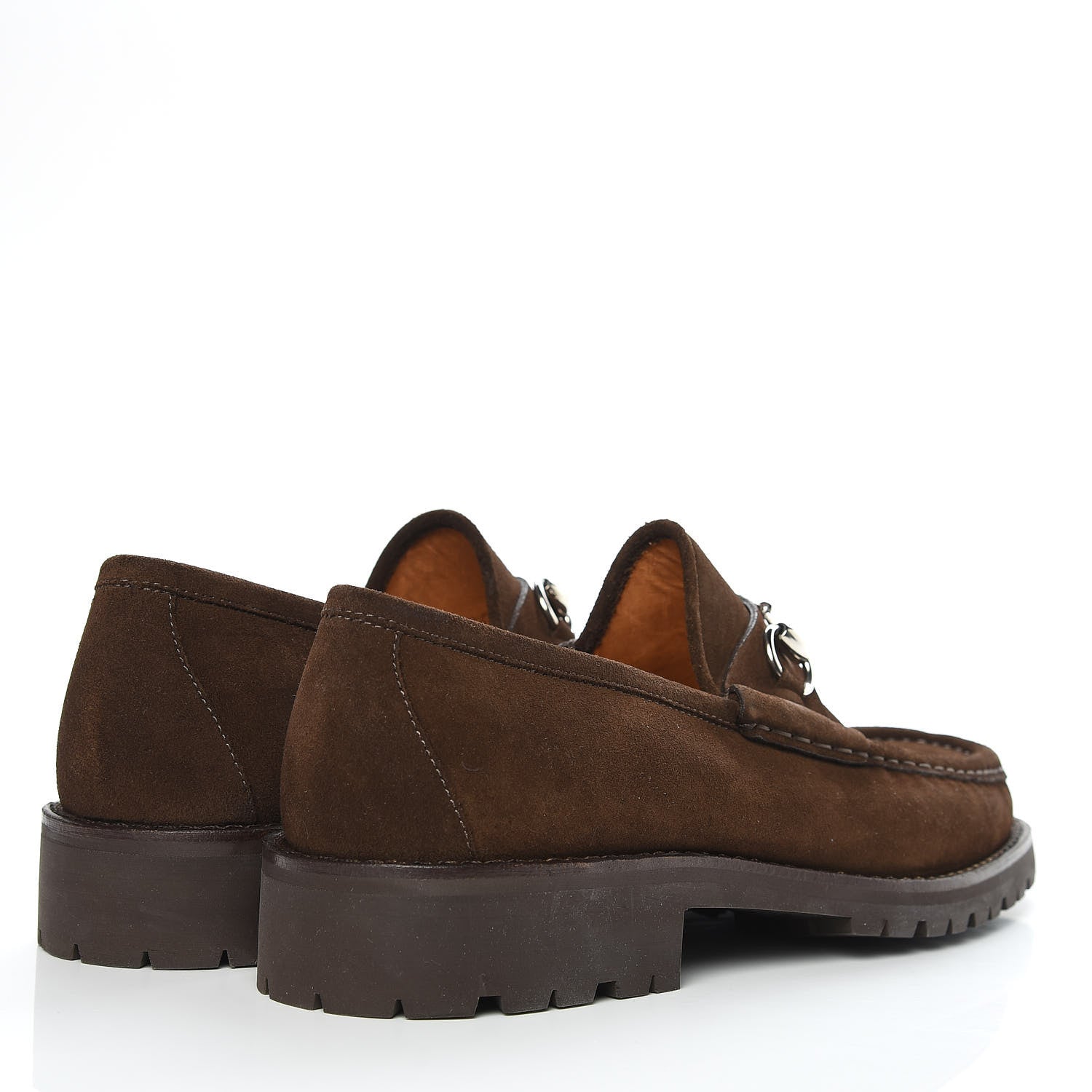 Gucci Suede Mens Horsebit Lug Sole Loafers 9 Jasper 4 of 9