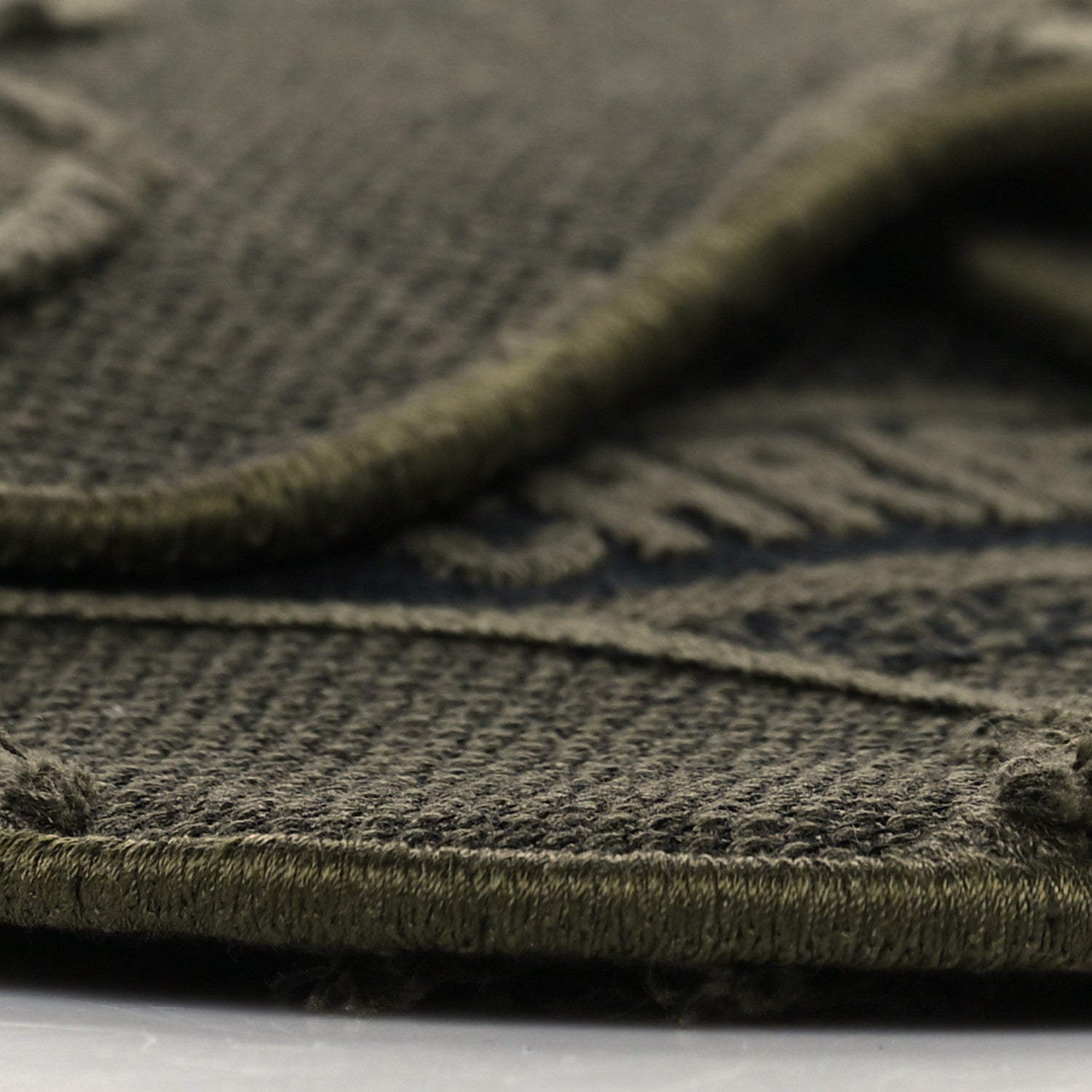 Christian Dior Canvas Embroidered Camouflage Saddle Belt Bag Green 9 of 10