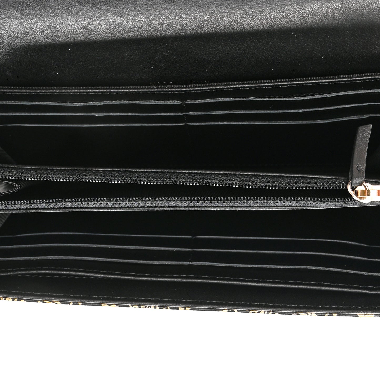 Calfskin Crocodile Embossed Graffiti 2.55 Cocodile Reissue Long Flap Black Gold