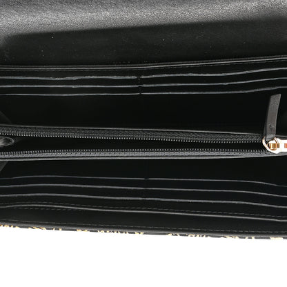 Chanel Calfskin Crocodile Embossed Graffiti 2.55 Cocodile Reissue Long Flap Black Gold 5 of 10