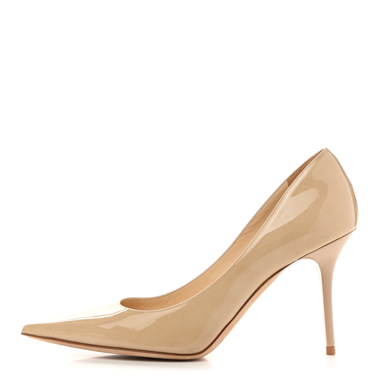 Jimmy Choo Patent Agnes 85 Pumps 37.5 Beige 2 of 9