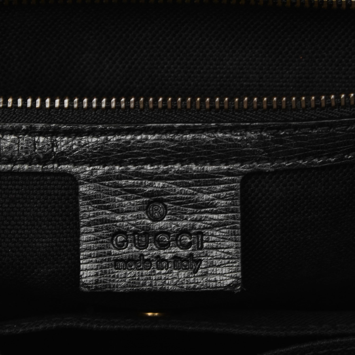 Gucci Textured Calfskin Large Bright Bit Tote Black 5 of 11