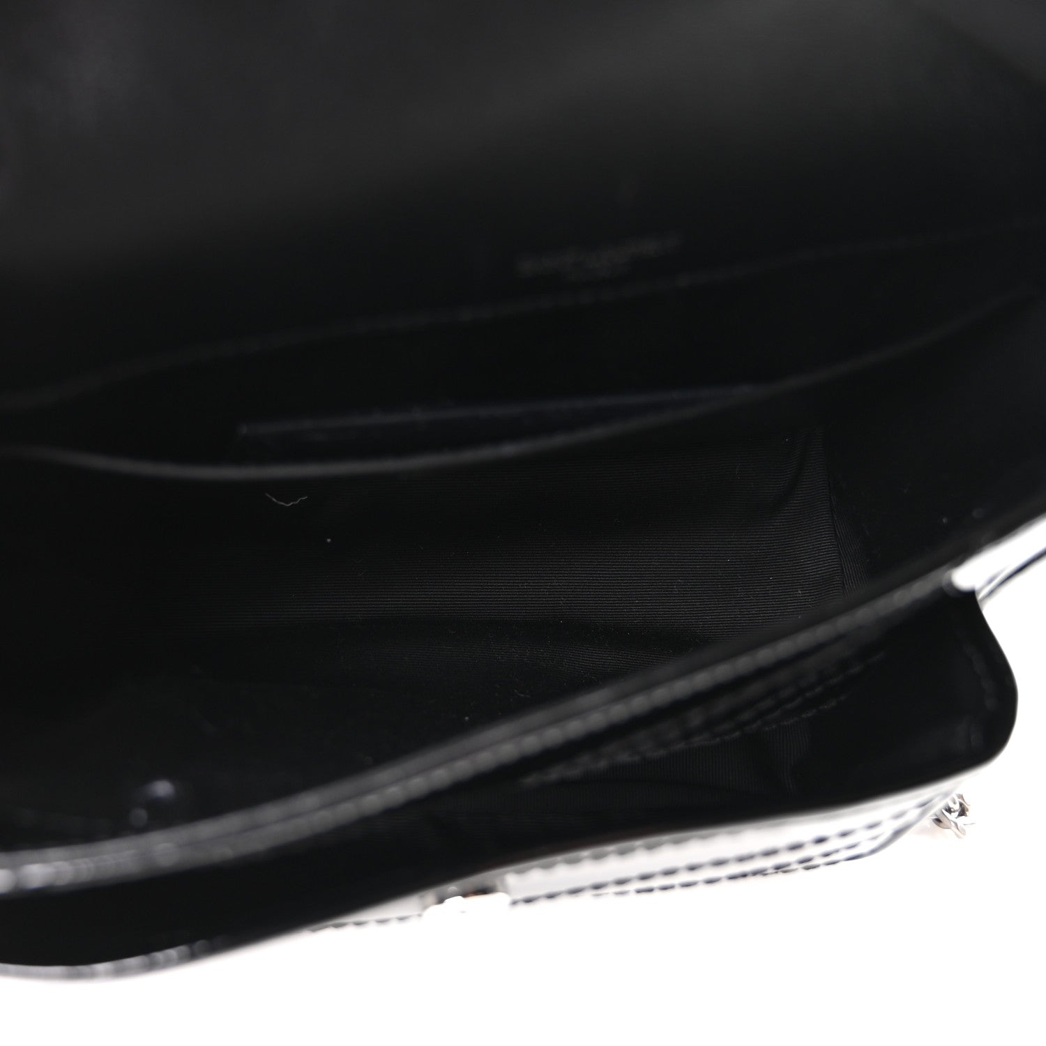 Saint Laurent Patent Calfskin Matelasse Monogram Baby Niki Chain Satchel Black 4 of 9