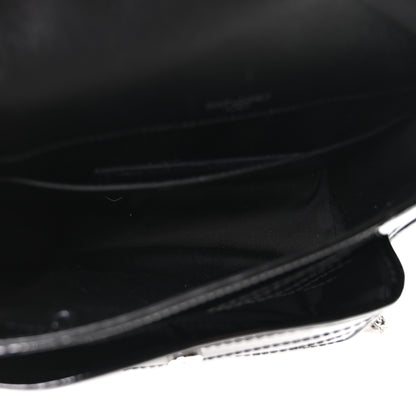 Saint Laurent Patent Calfskin Matelasse Monogram Baby Niki Chain Satchel Black 4 of 9