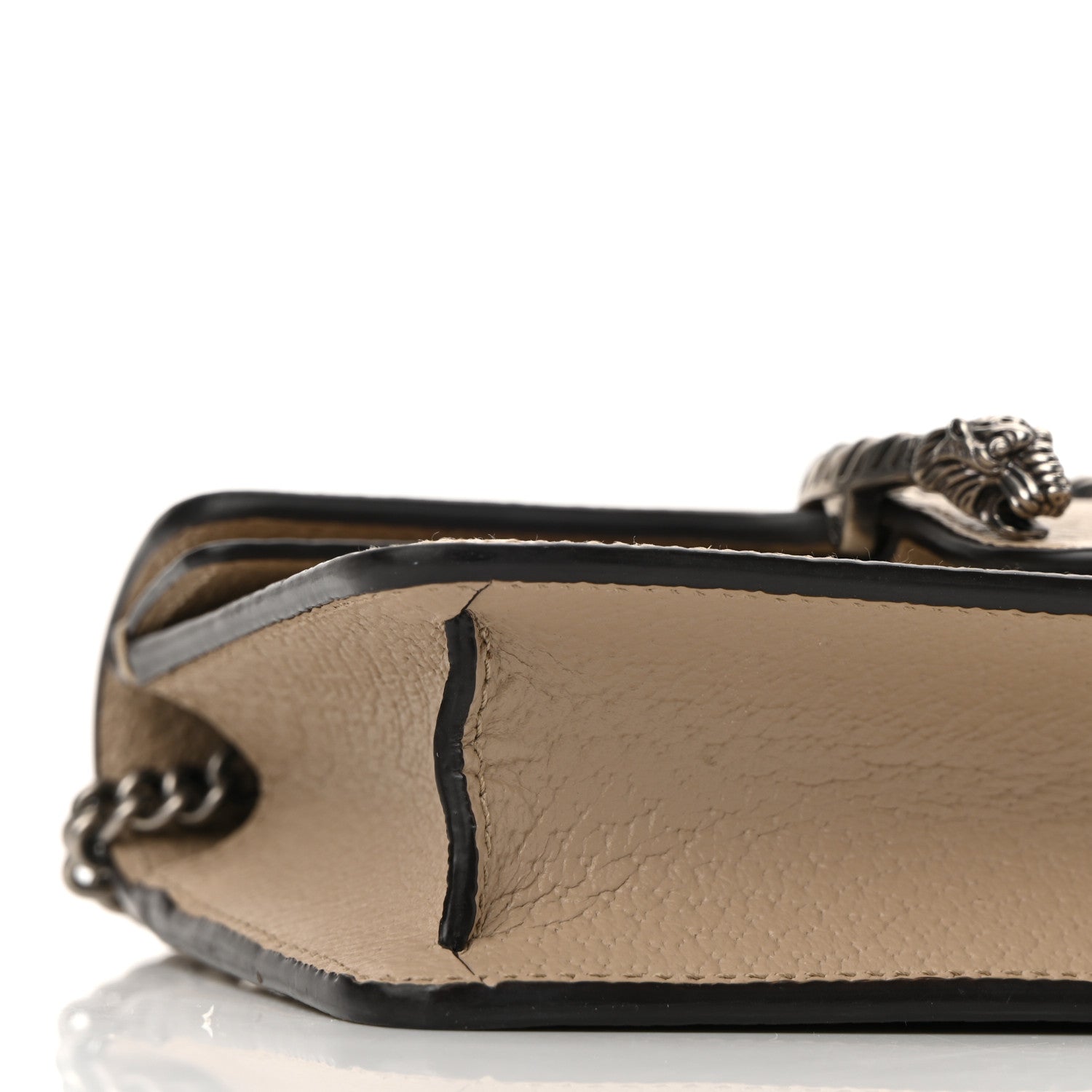 Gucci GG Supreme Monogram Textured Dollar Calfskin Super Mini Dionysus Shoulder Bag Beige Mystic White Oatmeal 8 of 9