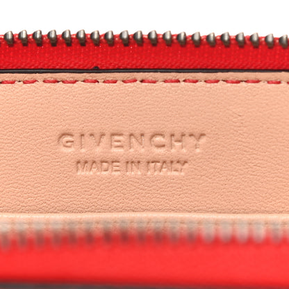 Givenchy Lambskin Logo Zip Around Compact Wallet Coquelicot 6 of 8