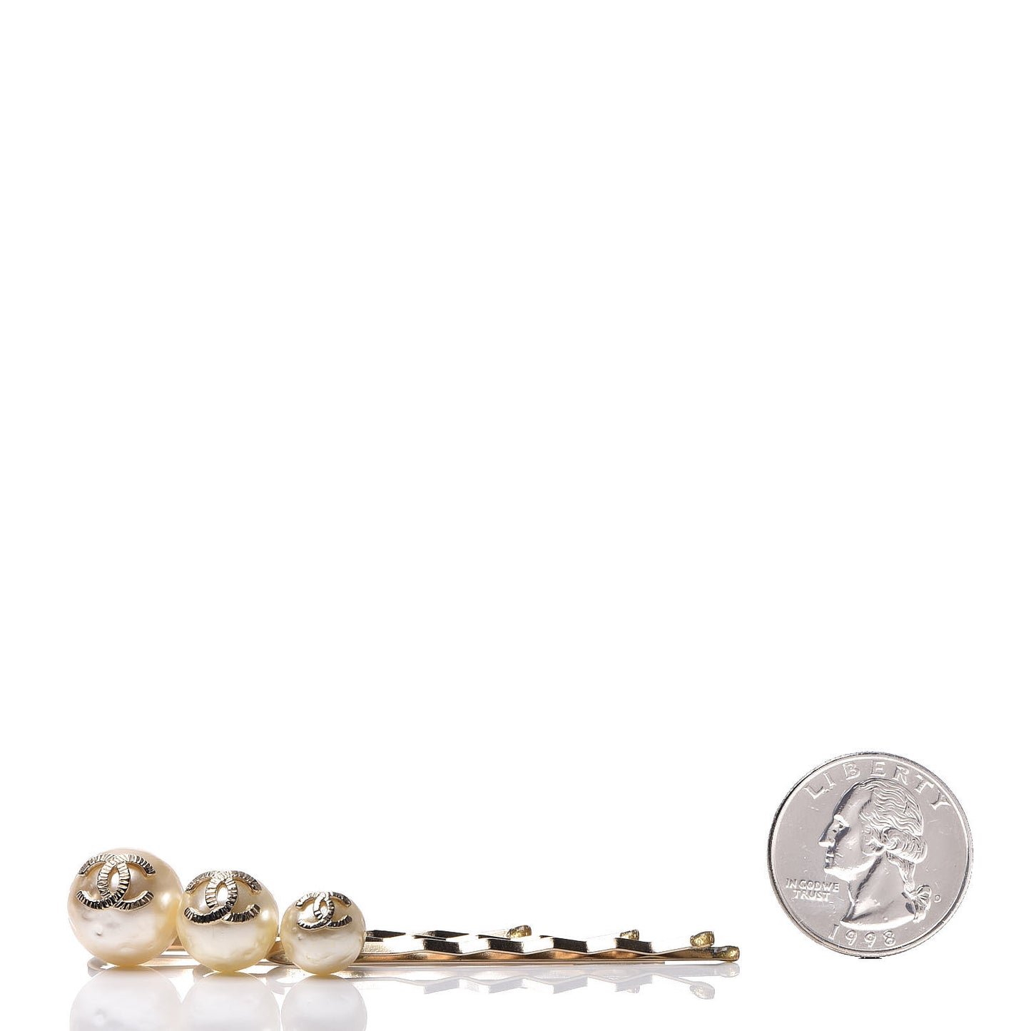 Pearl CC Hair Clip Barrette Set of 3