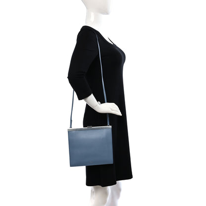 Celine Smooth Calfskin Mini Clasp Bag Medium Blue 2 of 8