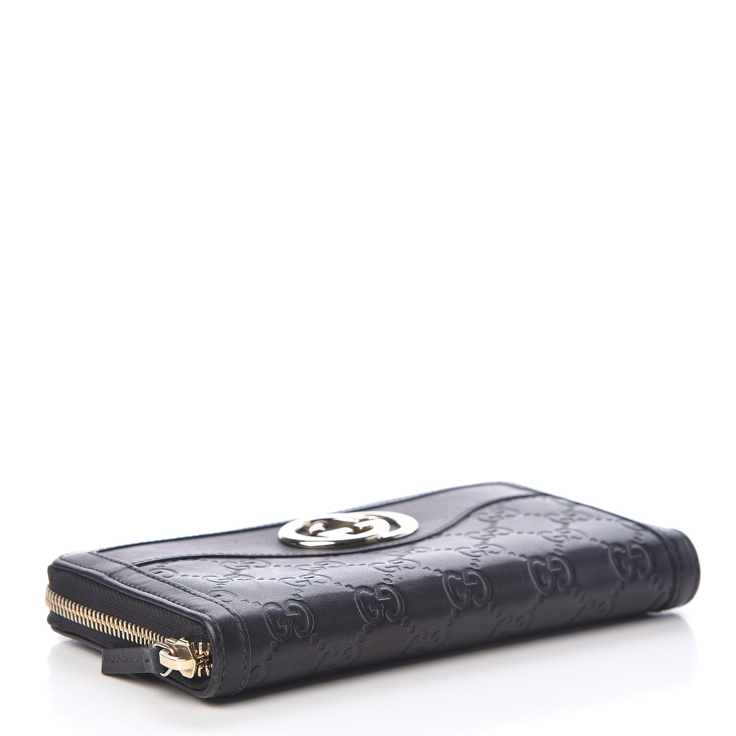 Guccissima Sukey Zip Around Wallet Black