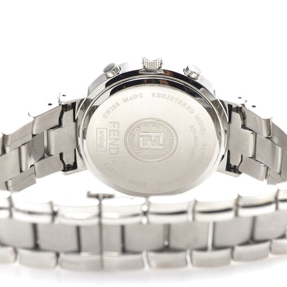 Fendi Stainless Steel 39mm Zucca Chronograph Quartz Watch Black 5 of 6