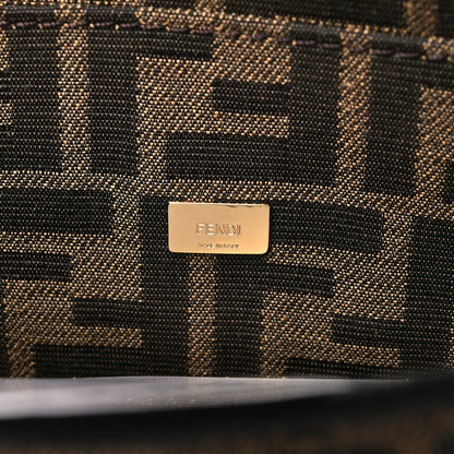 Fendi Fabric Jacquard FF 1974 Mini Baguette Tobacco Moro Black 6 of 11