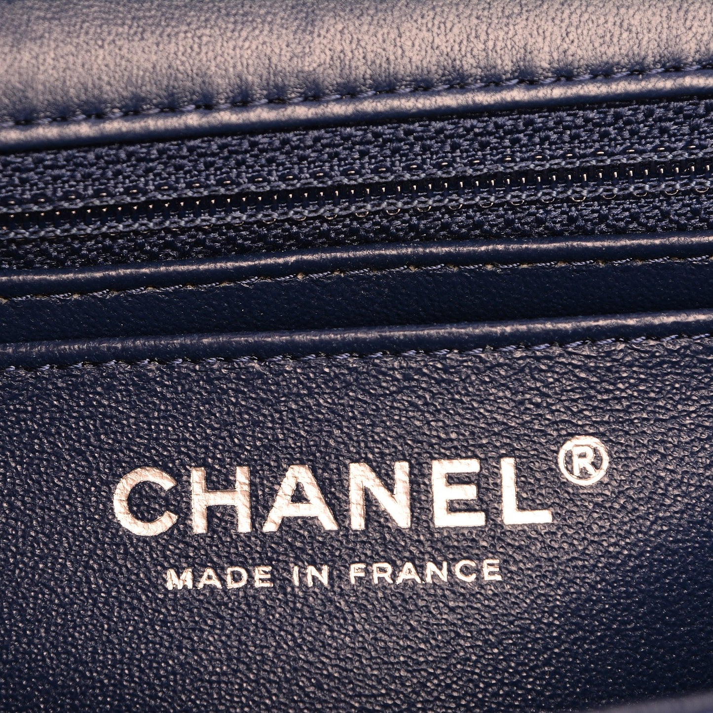 Lambskin Quilted Mini Square Flap Blue