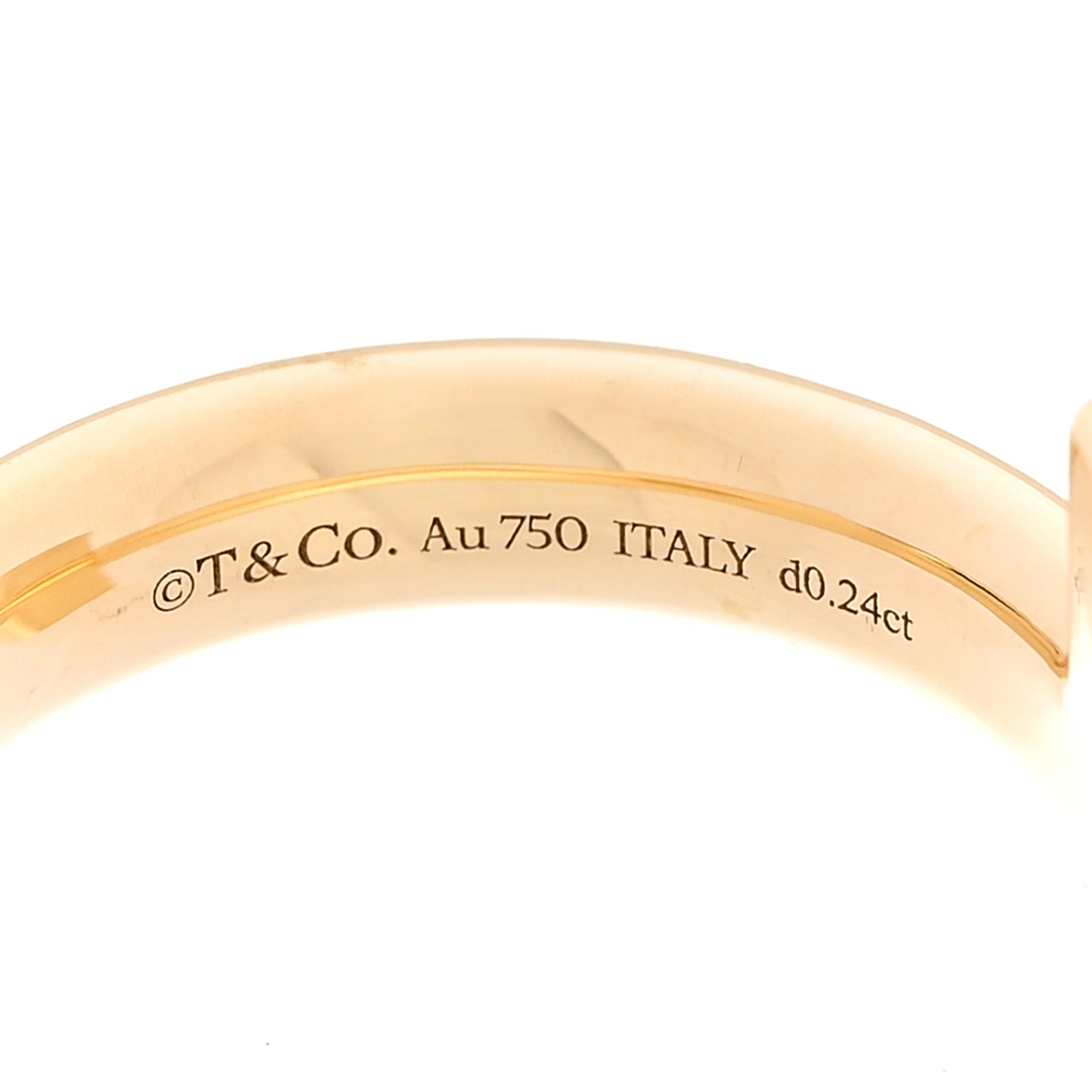 18K Yellow Gold Diamond T T1 Wide Ring 58/8.25