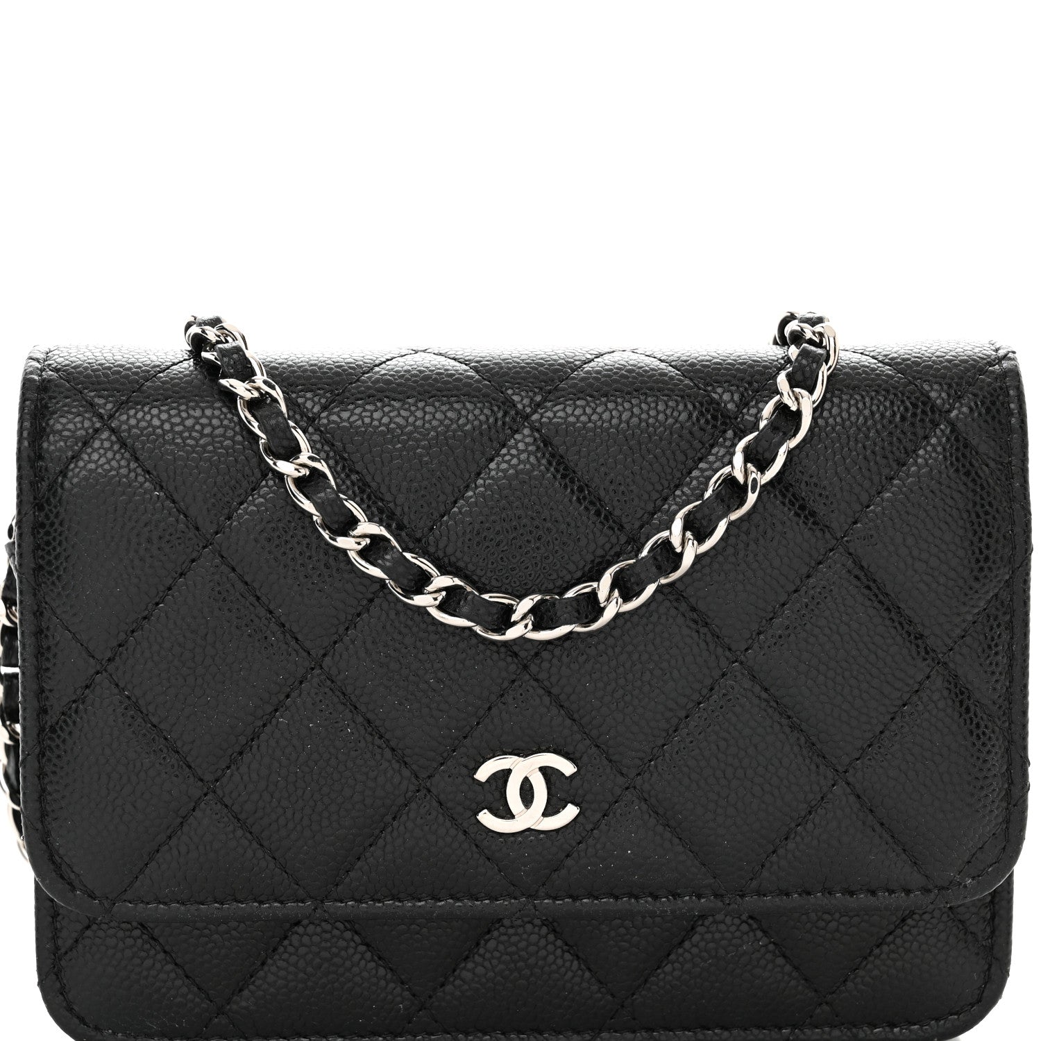 Chanel Caviar Quilted Mini Wallet On Chain WOC Black 8 of 11