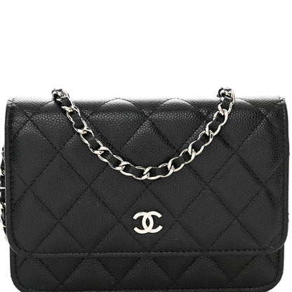 Chanel Caviar Quilted Mini Wallet On Chain WOC Black 8 of 11