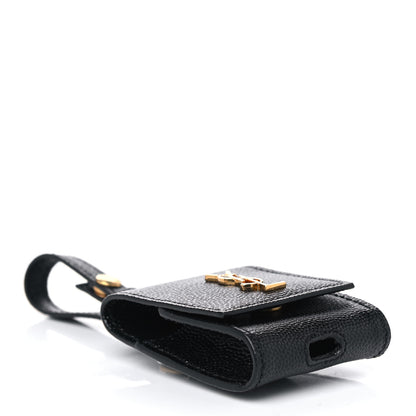 Saint Laurent Grain De Poudre Monogram Airpods Case Black 4 of 4