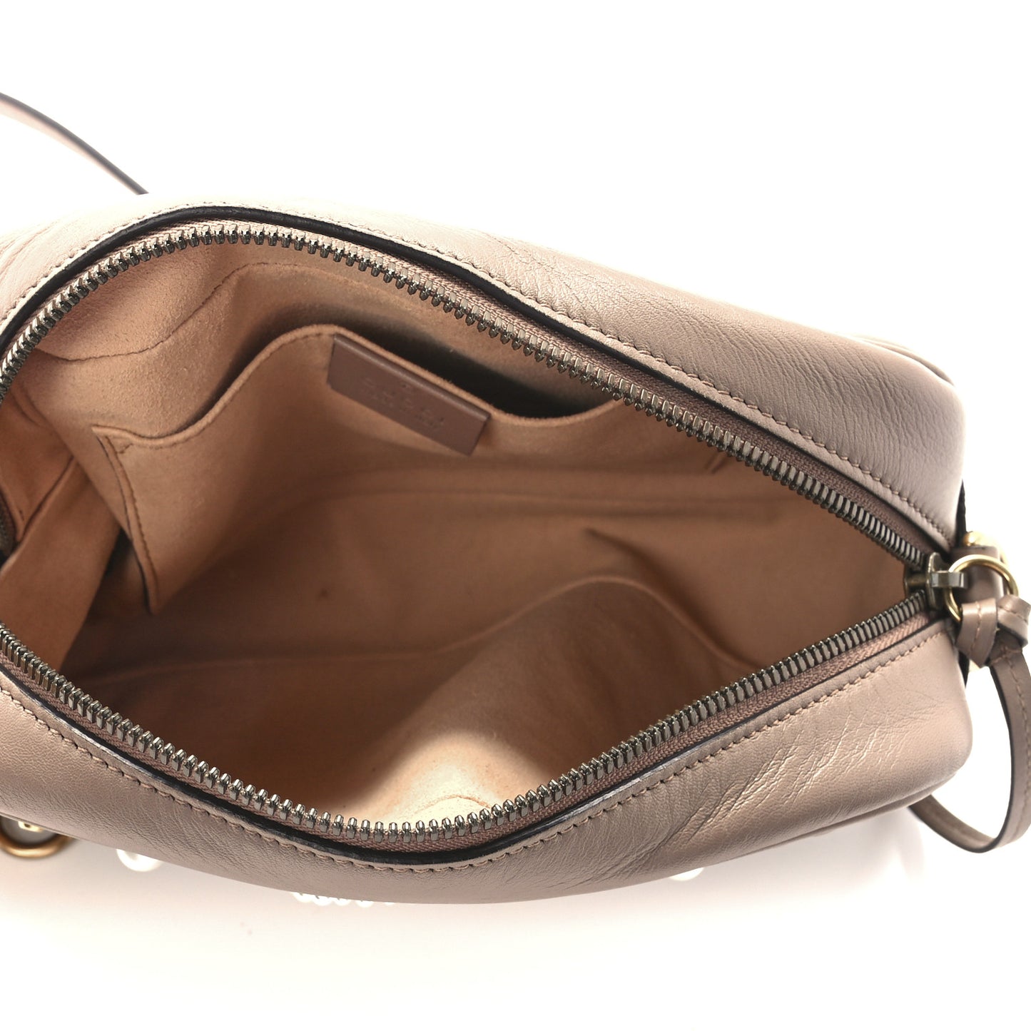 Calfskin Matelasse Studded Small Pearly GG Marmont Chain Shoulder Bag Porcelain Rose