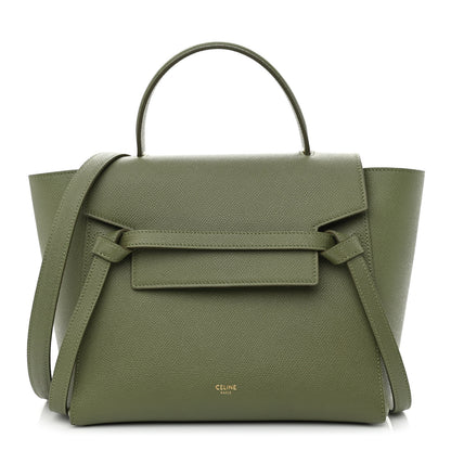 Celine Grained Calfskin Micro Belt Bag Army Green 1 of 11