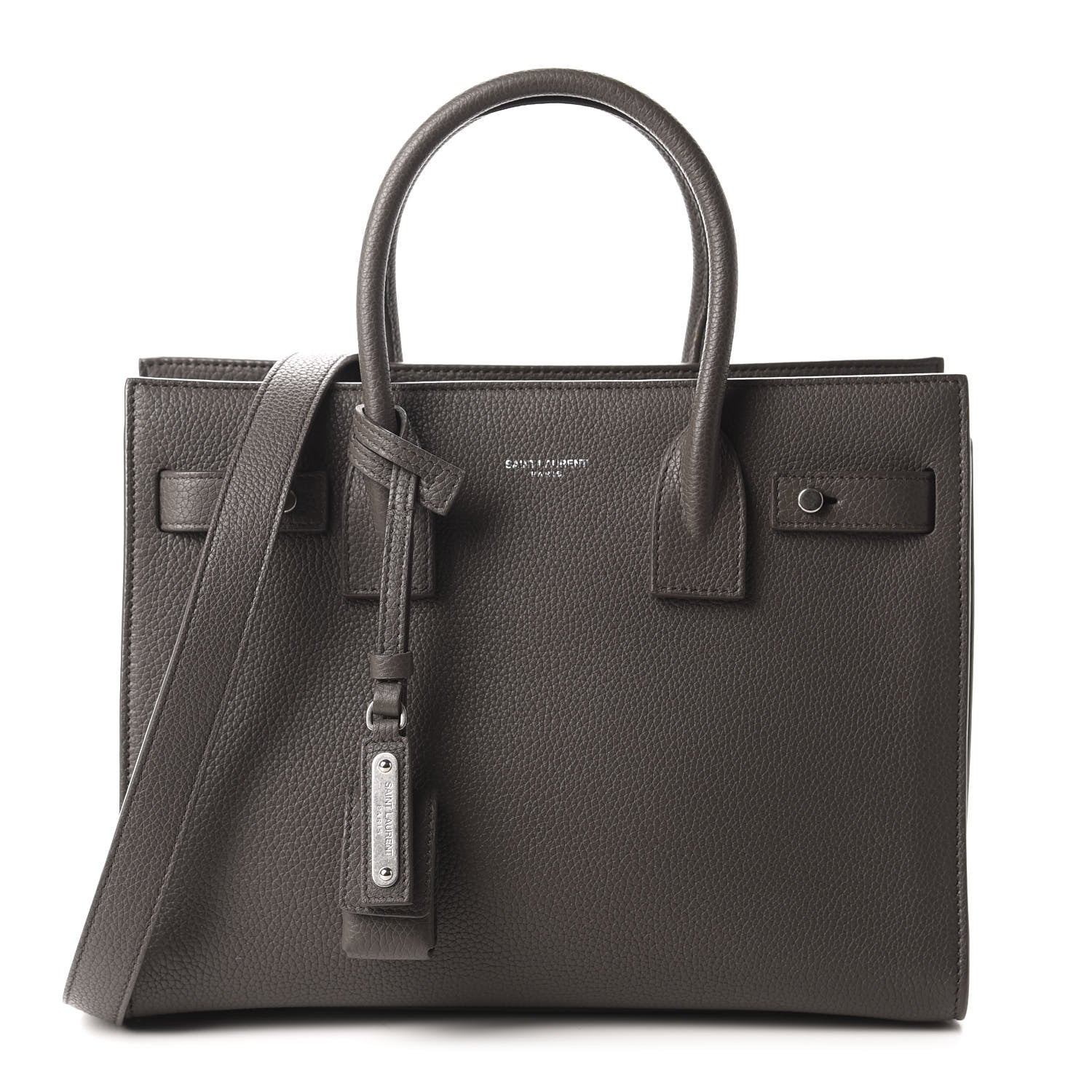 Saint Laurent Grained Calfskin Baby Sac De Jour Souple Earth 1 of 12