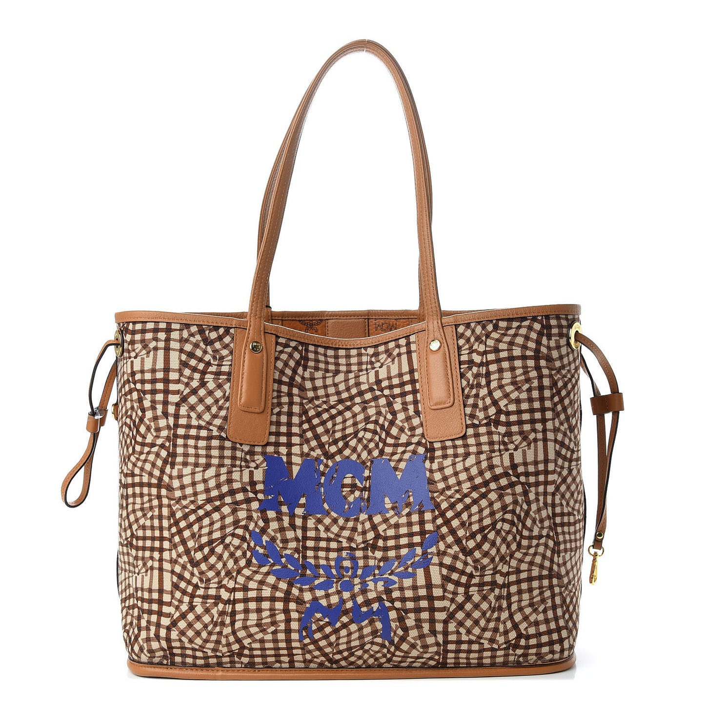 Visetos Medium Liz Reversible Shopper Tote Cognac