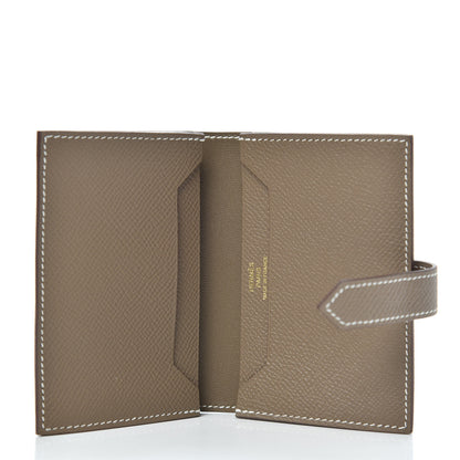 Hermes Epsom Bearn Card Holder Wallet Etoupe 5 of 7
