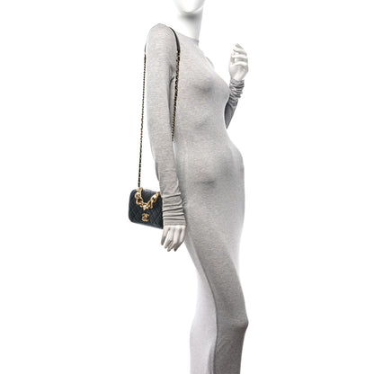 Chanel Calfskin Quilted Pearl Jewel Chain Flap Black 2 of 12