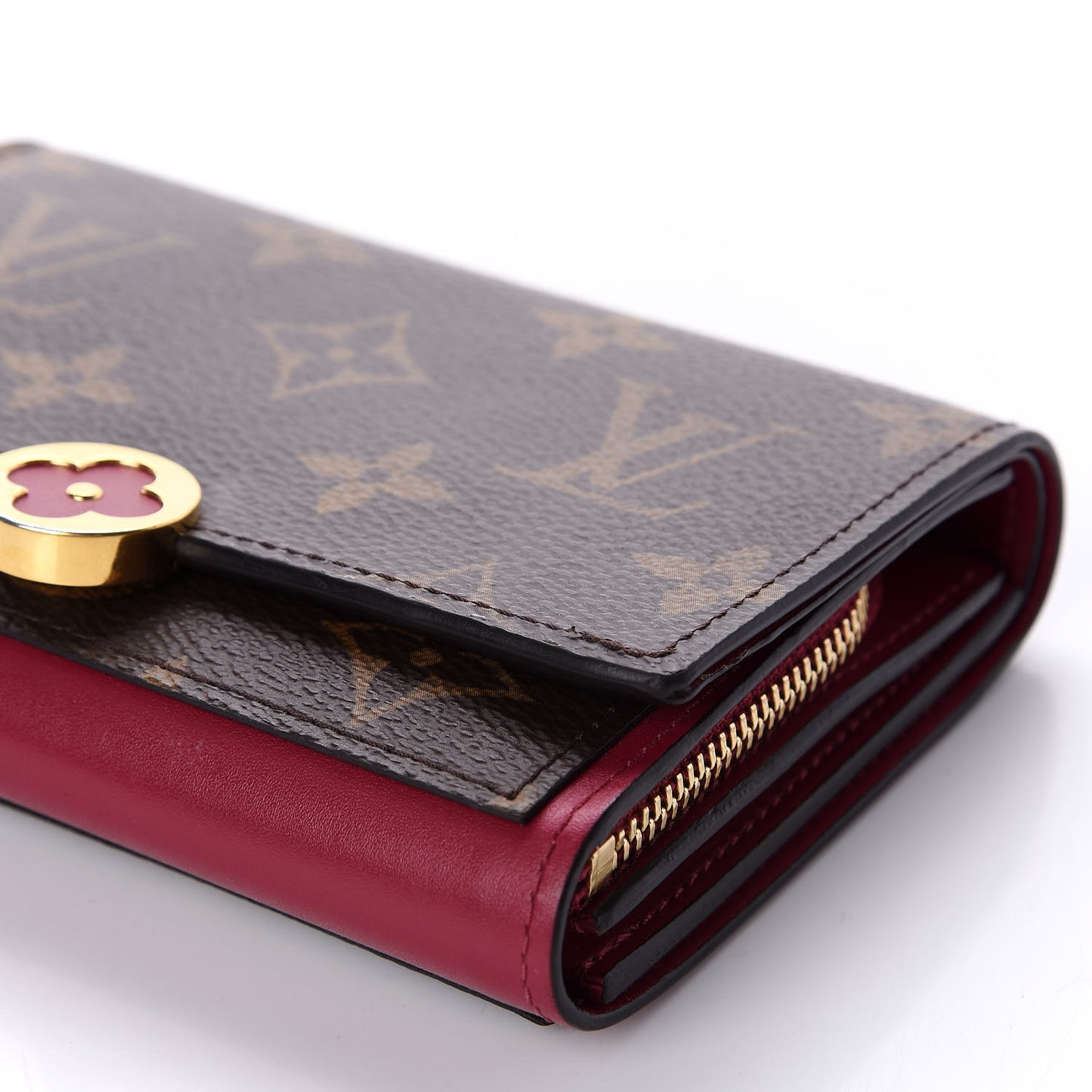 Monogram Flore Compact Wallet Fuchsia
