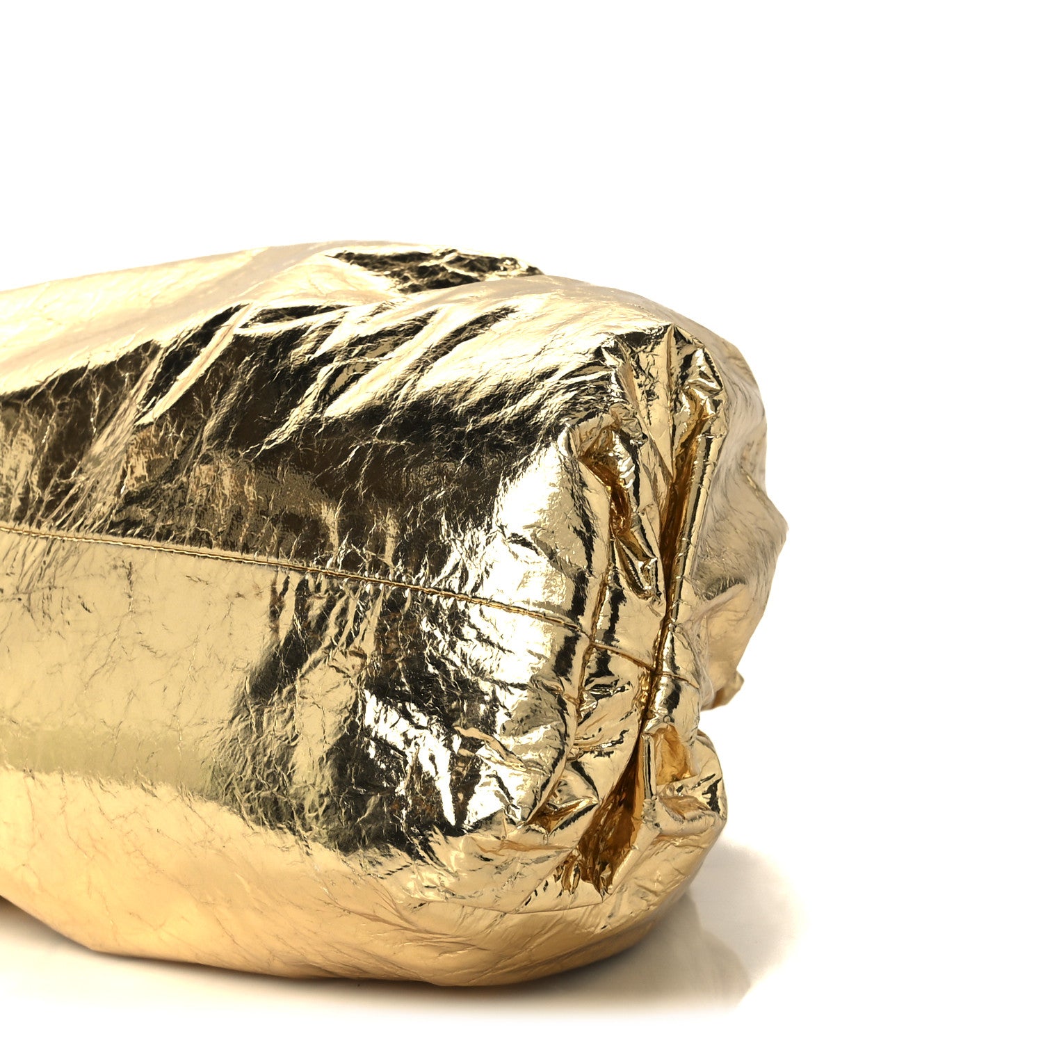 Bottega Veneta Metallic Crinkled Lambskin The Pouch Oversized Bottega Veneta Metallic Crinkled Lambskin The Pouch Oversized