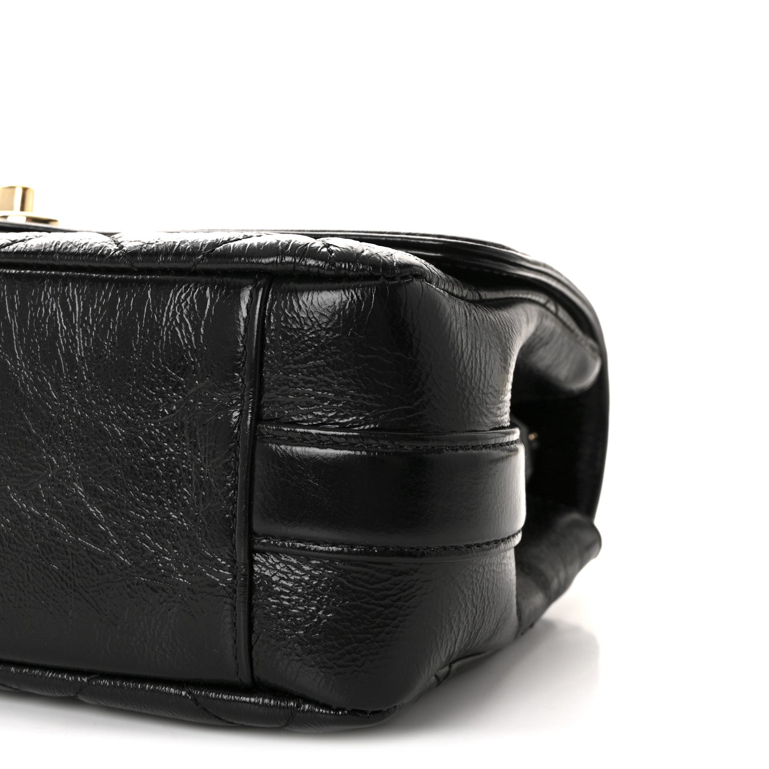 Chanel Crumpled Glazed Lambskin Quilted Small Flap Black 10 of 10