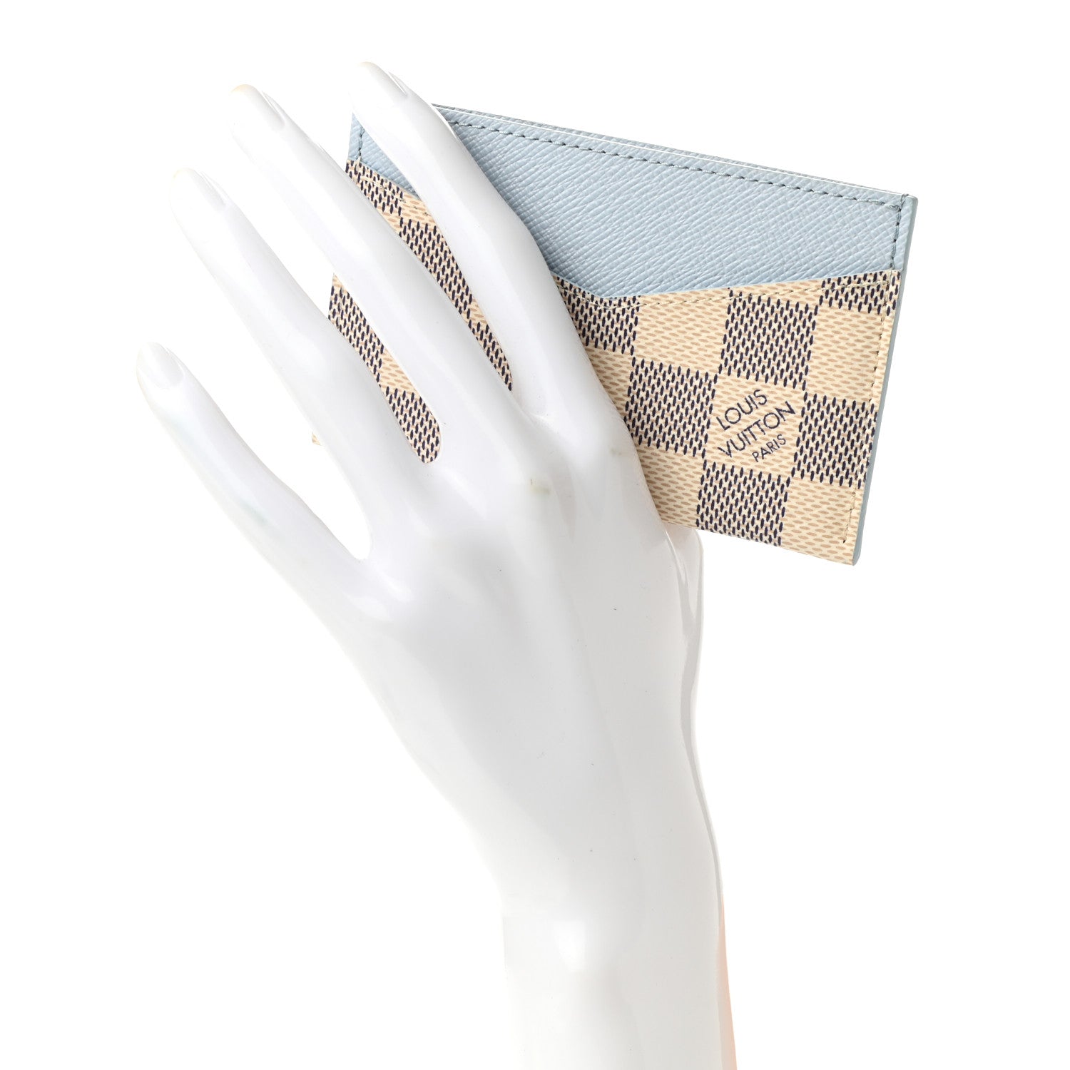 Louis Vuitton Damier Azur Daily Card Holder Olympe Blue 2 of 8
