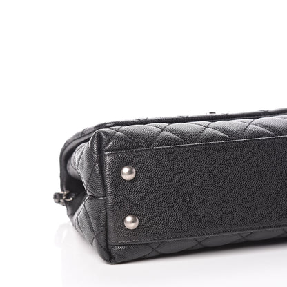 Chanel Caviar Lizard Quilted Mini Coco Handle Flap Black 5 of 9