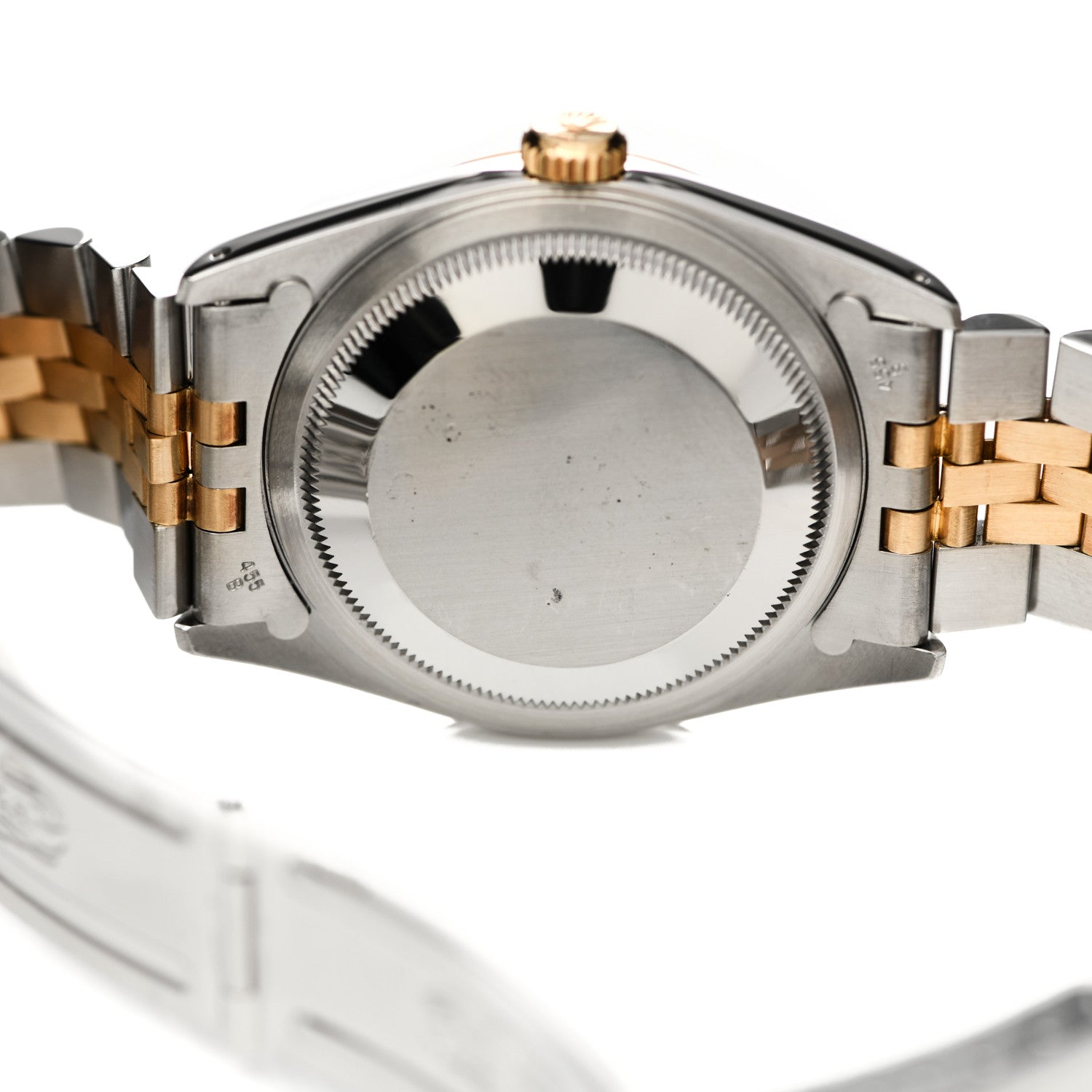 Rolex Stainless Steel 18K Yellow Gold Diamond 36mm Oyster Perpetual Datejust Watch Black 16233 5 of 6