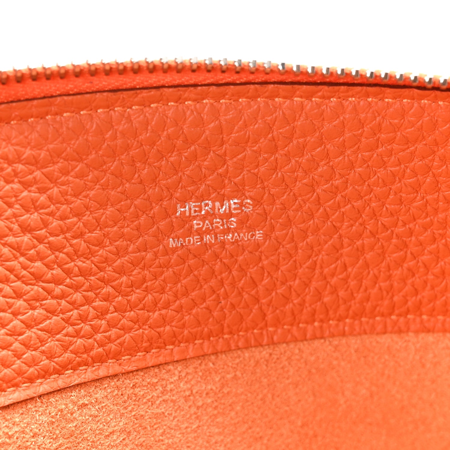 Hermes Togo Large Bazar Pouch Orange 6 of 7