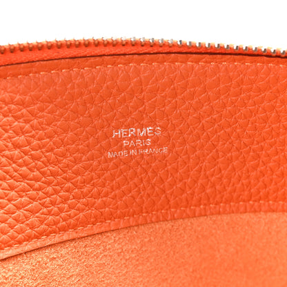 Hermes Togo Large Bazar Pouch Orange 6 of 7