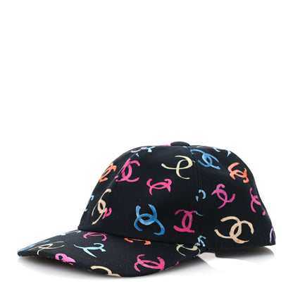 Chanel Cotton CC Cap Hat Black Multicolor 1 of 10
