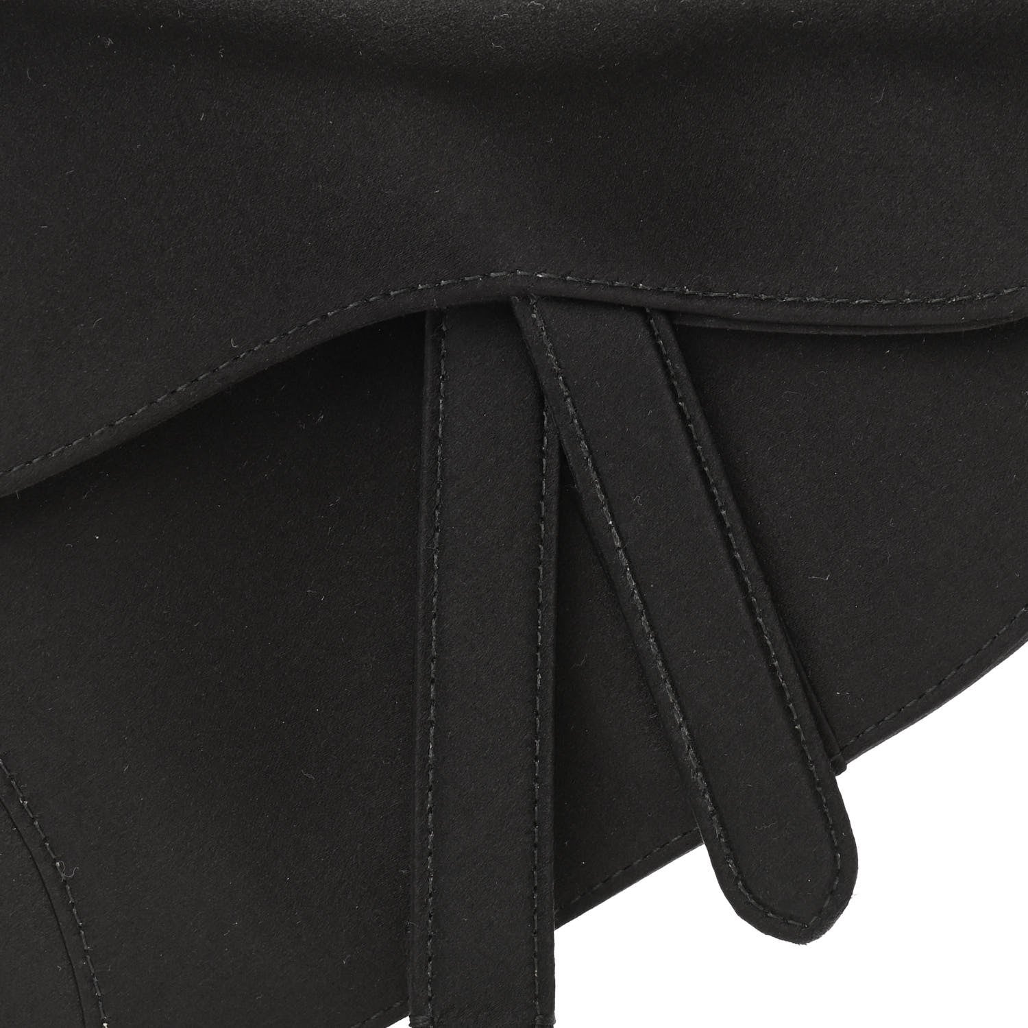Christian Dior Satin Crystal Mini Saddle Bag Black 5 of 9
