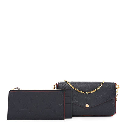 Louis Vuitton Empreinte Pochette Felicie Chain Wallet Marine Rouge 1 of 12