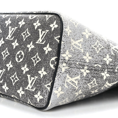 Louis Vuitton Denim Monogram Jacquard Neverfull MM Grey 9 of 9