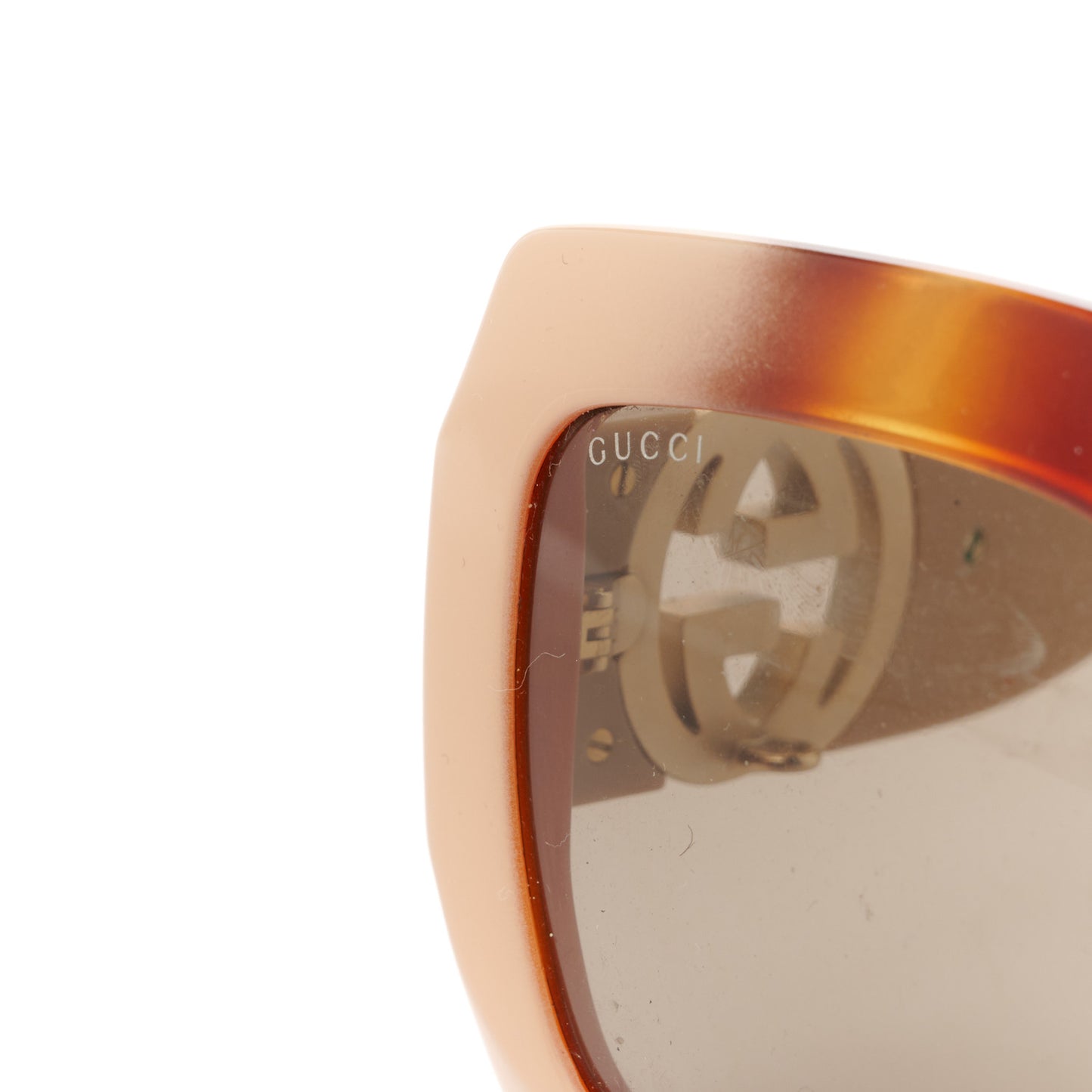Acetate Square Frame Chain Sunglasses GG1022S Brown