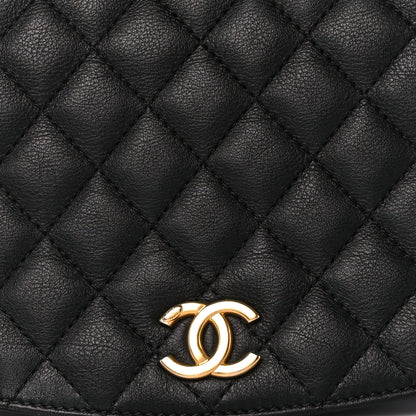 Chanel Grained Calfskin Quilted Messenger Flap Black 9 of 11