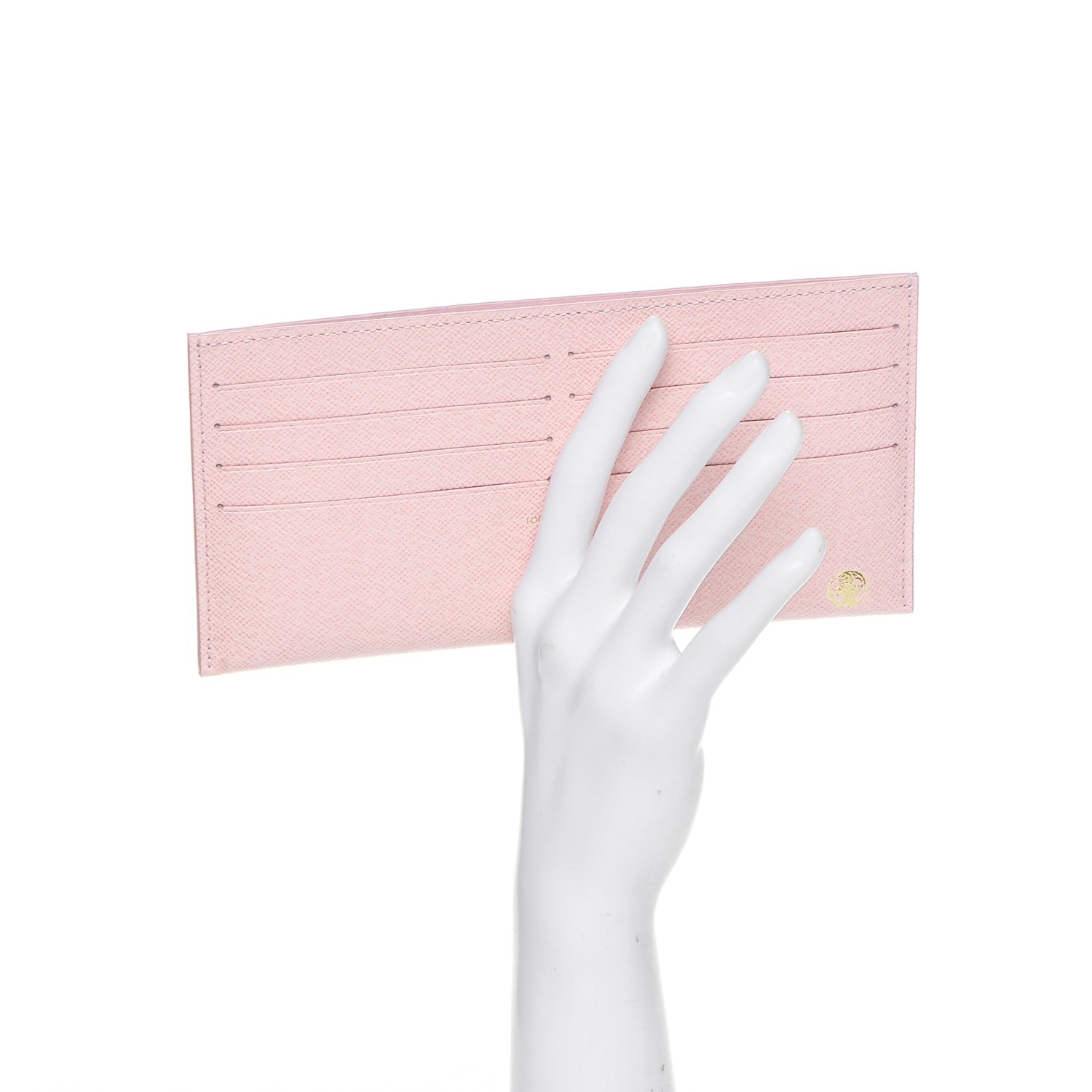 Louis Vuitton Calfskin Felicie Card Holder Insert Rose Ballerine 2 of 8
