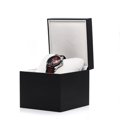 Gucci Stainless Steel Nylon 38mm Le Marche Des Merveilles Snake Quartz Watch Navy 5 of 5