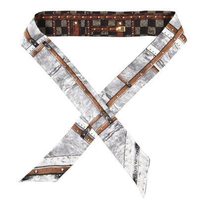 Louis Vuitton Silk Damier Ebene Time Trunk BB Bandeau Black 1 of 6