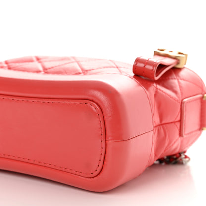 Chanel Aged Calfskin Quilted Small Gabrielle Hobo Red 10 of 11