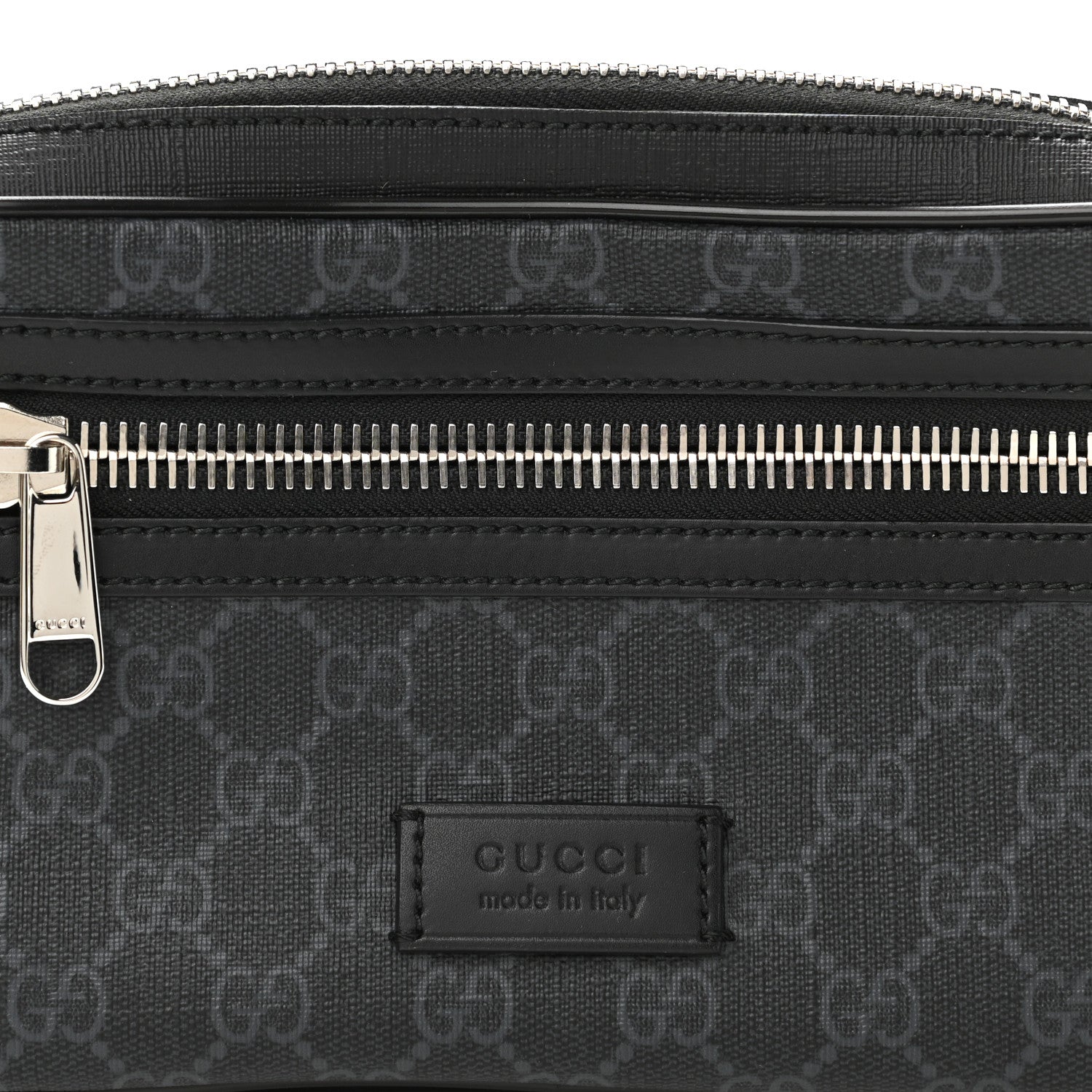 Gucci Soft GG Supreme Monogram Web Belt Bag Black Grey 8 of 10